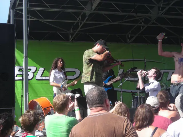 Musicians under 25 years old generate a pleasant ambiance at Kaiserpassage, Karlsruhe