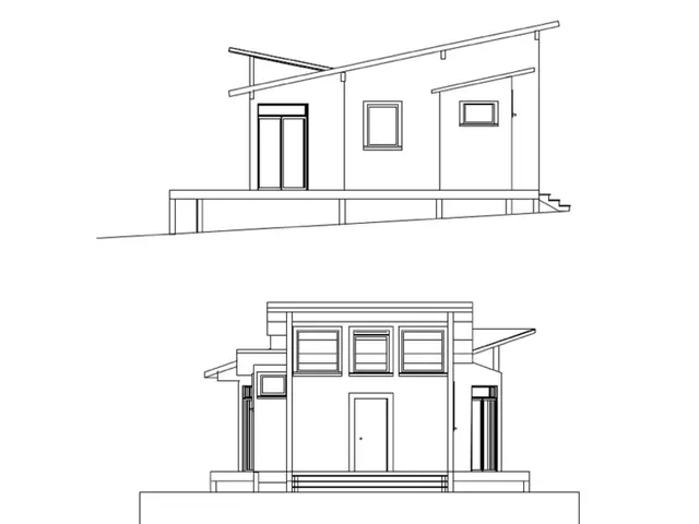 In the picture we can see drawing of three houses.