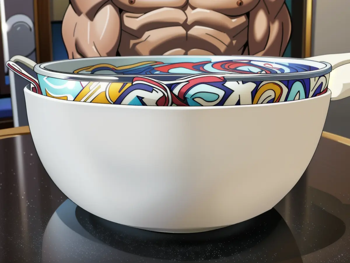 Domestic Scene Showcases an Insulated YETI Bowl, Complete with a Fitting Lid, on a Table Spacious Yeti Rambler Bowls Ideal for Community Gatherings or Potlucks