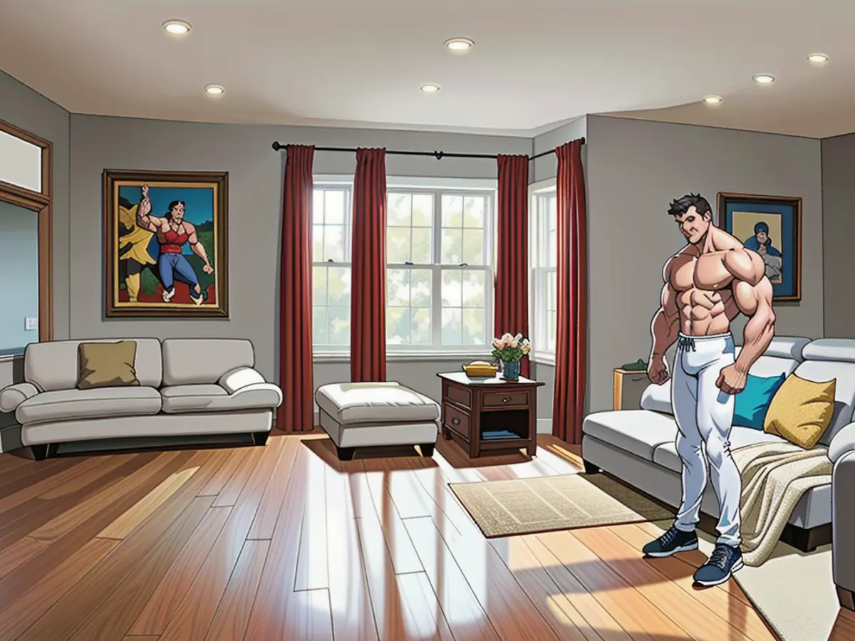 In Greenville, South Carolina, Taylor Johnson Interiors decorated a living room with the walls adorned in Benjamin Moore Wales Gray (1585). Depicted: Benjamin Moore's Wales Gray (1585)Paint Color